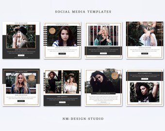 Social Media Templates Set 003 - 1080px x 1080px - Instagram Template - Photographer Template - Photography Template - Collage - Storyboard