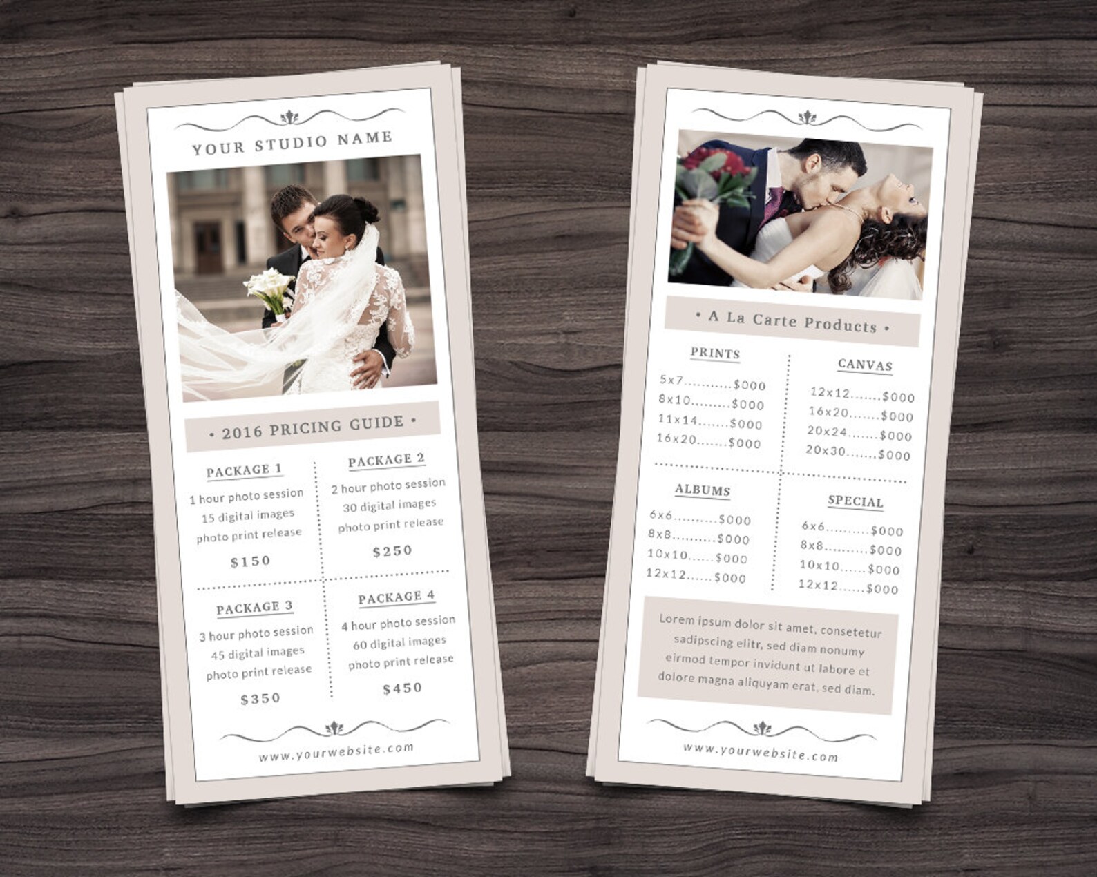 Photography Rack Card Template for Photoshop 001 - 4