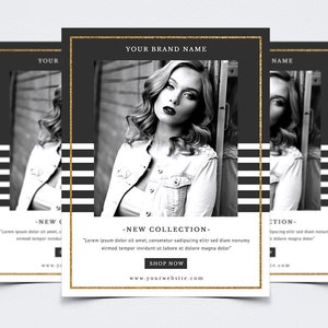 Fashion Flyer Template for Photoshop 002 - 8.5&quot; x 11&quot; - Multipurpose Template - Flyer Template - Photography Template - Marketing