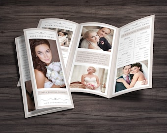 Photography Trifold Brochure Template for Photoshop 001 - 8.5" x 11" - Photographer Template - Photography Template