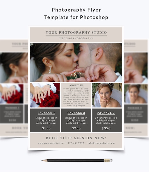 Photography Flyer Template 012 For Photoshop 8 5 X 11 Etsy