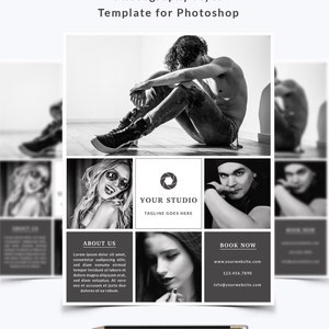 Photography Flyer Template 011 for Photoshop 8.5 x 11 - Photographer Template - Photography Template