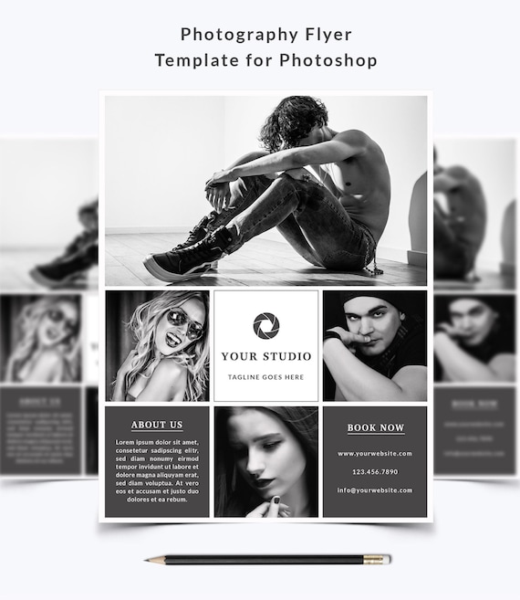 Photography Flyer Template 011 For Photoshop 8 5 X 11 Etsy
