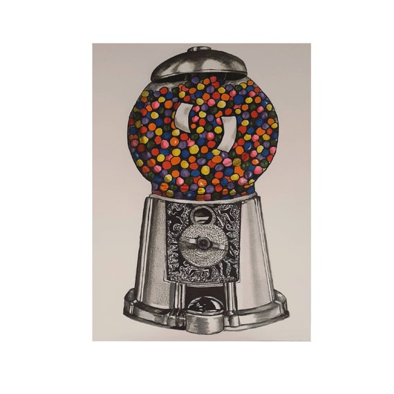 Full Size Gumball Machine with Stand Genuine Austrian Crystals Used