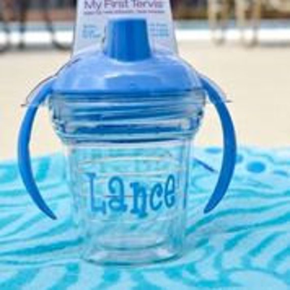 Personalized kids sippy cups. Tervis sippy cup with lid. Name Etsy