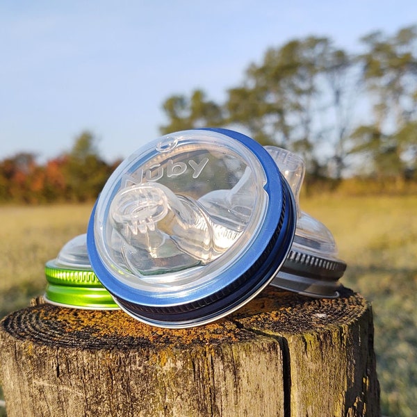 Canning Jar Sippy Cup Replacement Lid | Nuby Sippy Kids Eco Mason Jar Lid DIY | Children's Drinking Lid | Eco Mason Jar Lid |Canning Jar Lid