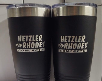 20oz Stainless Steel Tumbler Your Logo | Corporate Gift | Employee Appreciation | Custom Etched | Bridal Party | Personalized | Engraved Gif