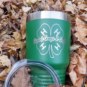 4H Club Thank you Gift | Custom Stainless Tumbler  | Double Walled Custom Laser Engraved |  Advisor | Livestock Show Award | Trophy |