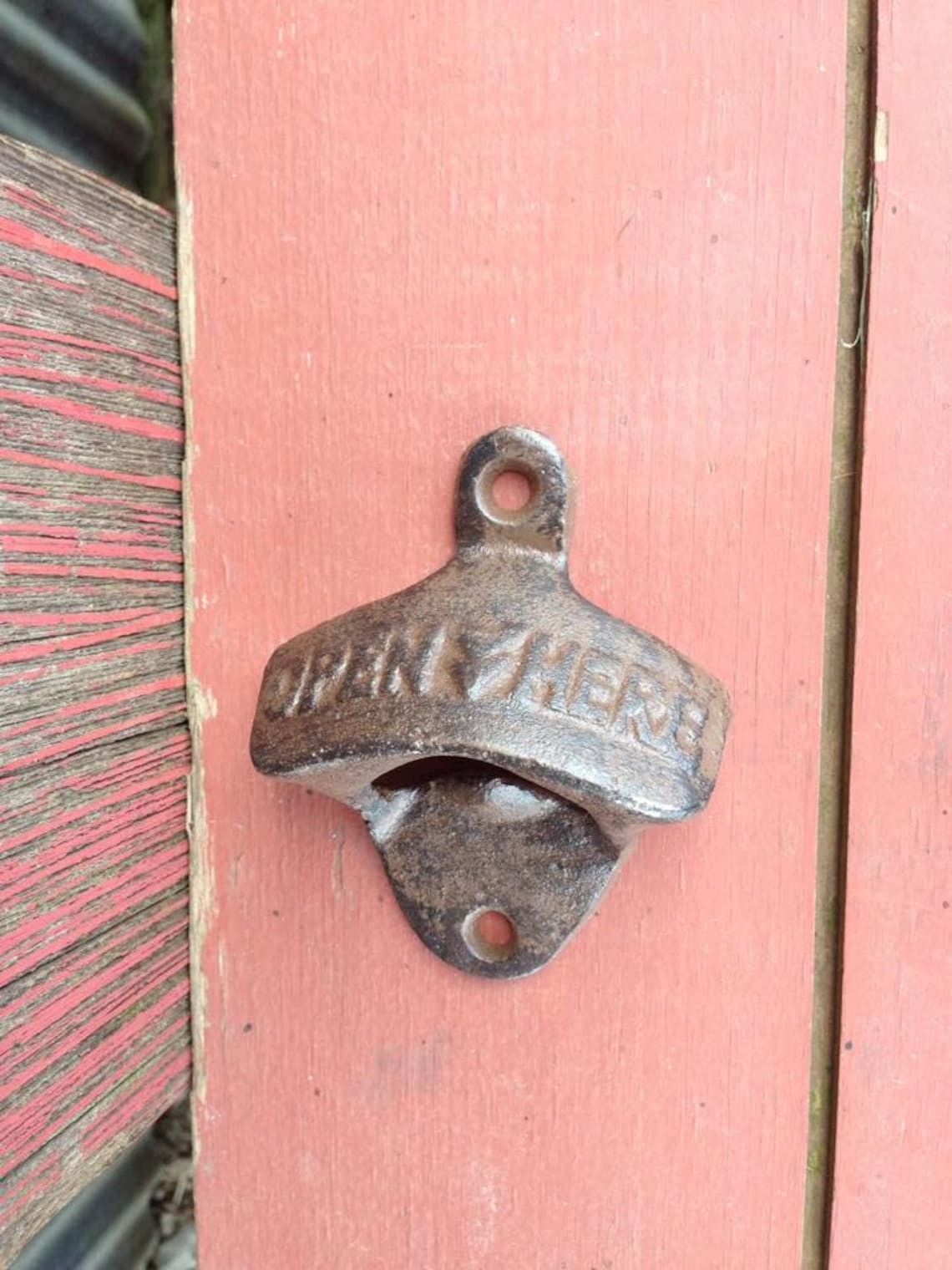 Wall Mount Bottle Opener Cast Iron Vintage Style Wall Etsy