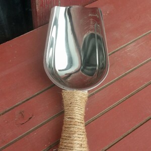 Rustic Candy Scoop Large Stainless Steel Food Buffet Server Weddings | Engagement Parties | Special Events Shabby Chic Rustic Vintage Barn