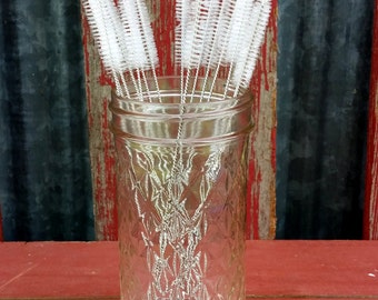 Straw Cleaner | Stainless Steel Straw Cleaner | Straw Brush | ToGo Mason Drinking Glass | Straw Cleaner | Reusable Straw Cleaner