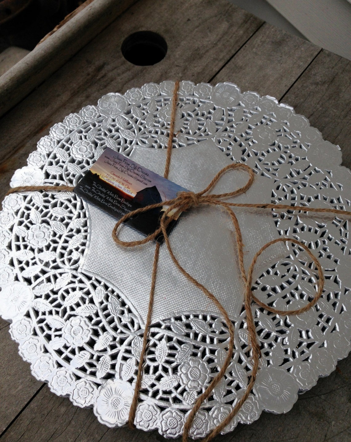 30/35/40/45 12 Silver Doily Charger Plate Metalic Etsy