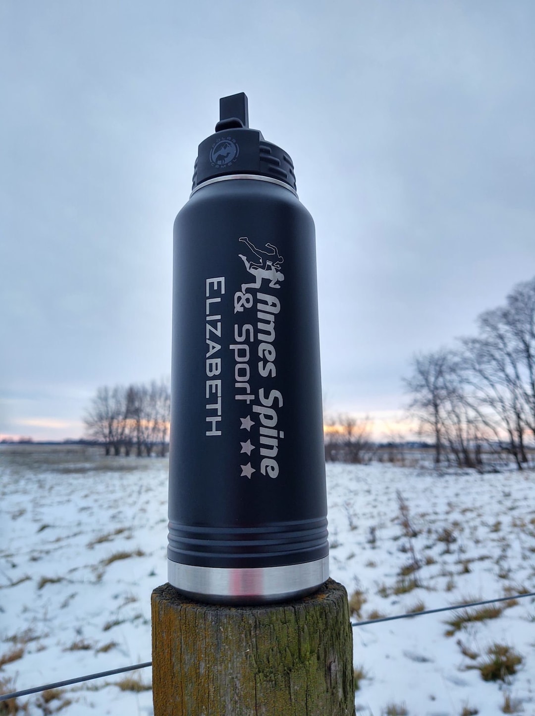 Water Bottle 32 Oz Double Walled Stainless Steel Your Business Logo ...
