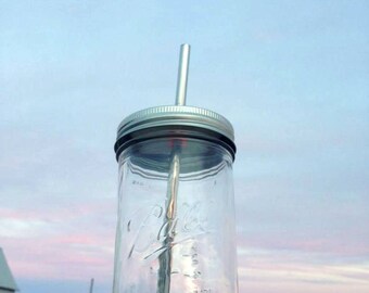 24 Oz Mason Drinking Jar & Stainless Steel Straw | to Go 24 Oz Wide Mouth Mason  Drinking Glass | Ball Jar | Stainless Steel Straw - Etsy