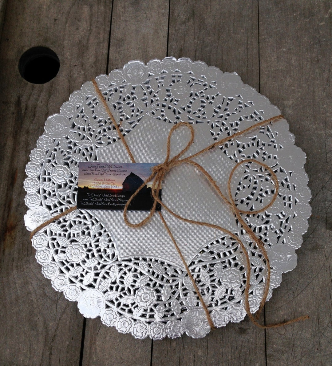 50 12 Silver Doily Charger Plate Metalic Lace Doily Paper Doilies Round