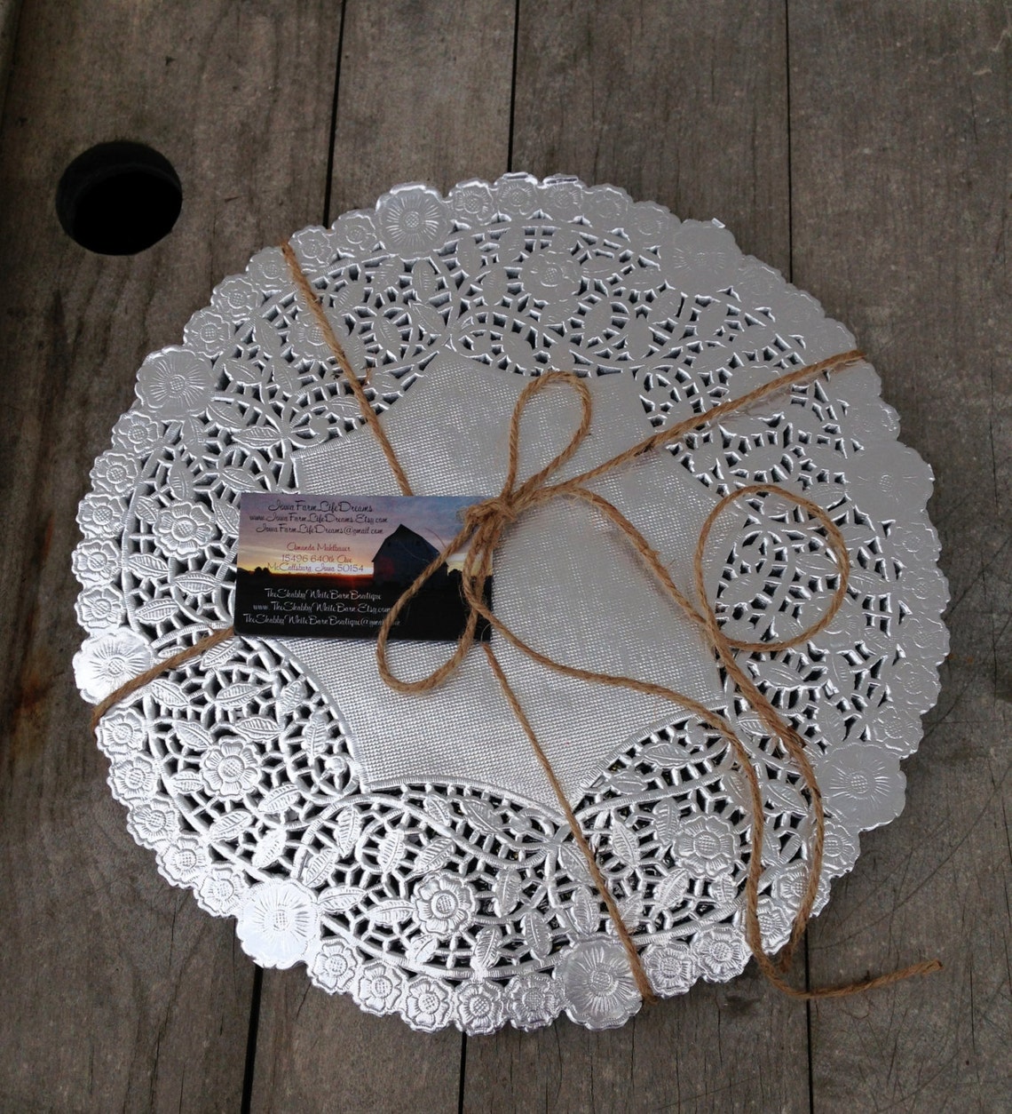 30/35/40/45 12 Silver Doily Charger Plate Metalic Etsy