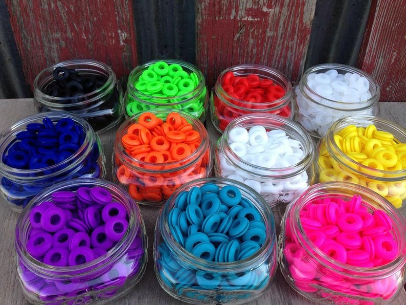 100 Colored Grommets for DIY Mason Jar Straw Lids Bulk Etsy