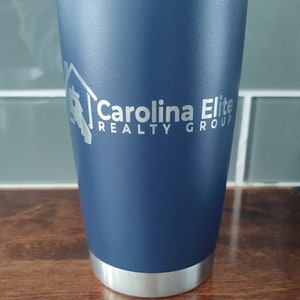 20oz Stainless Steel Tumbler with Straw Your Logo | Corporate Gift | Employee Appreciation | Real Estate | Realtor Gift | Personalized |