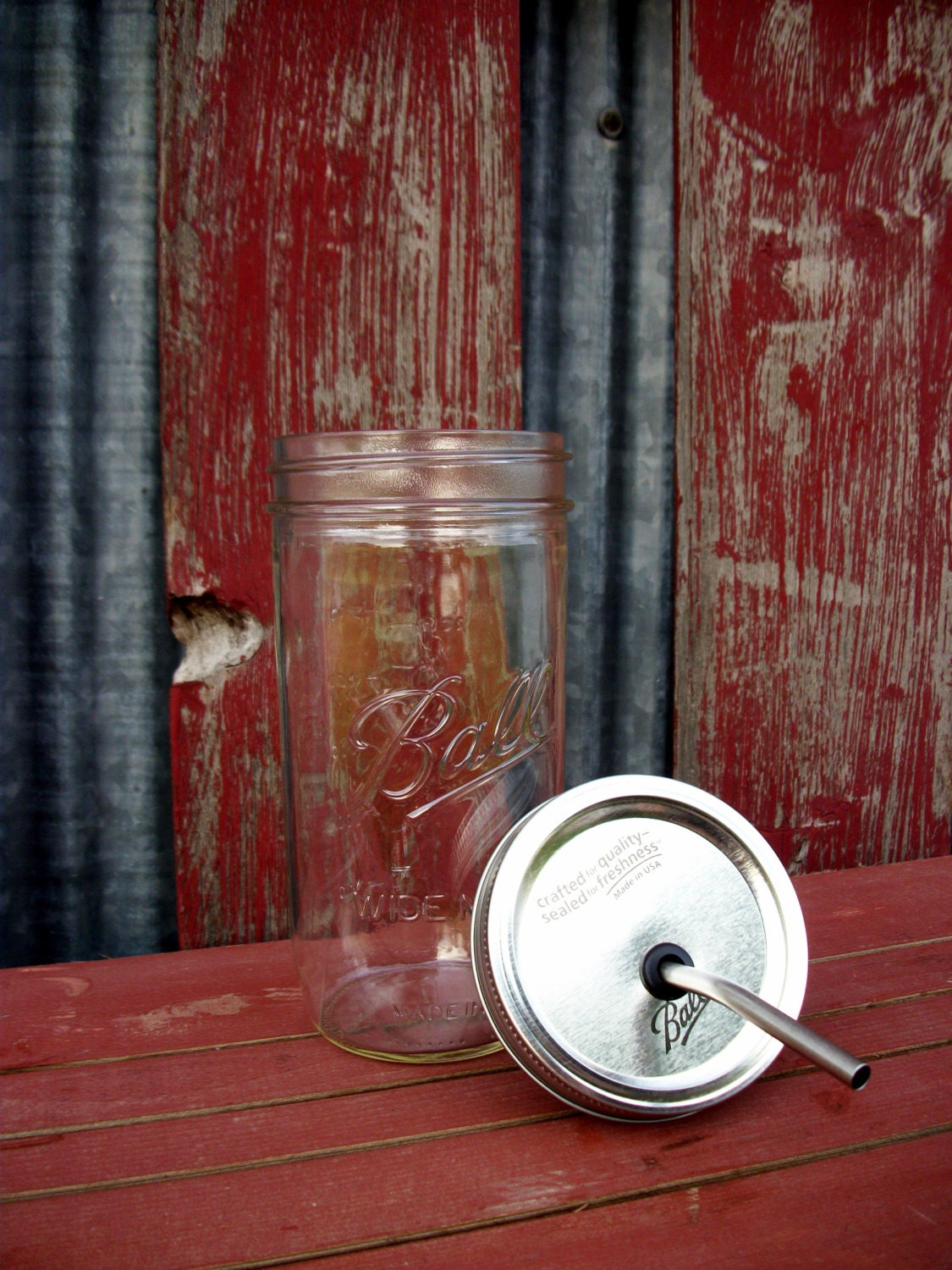 24 Oz Mason Drinking Jar & Stainless Steel Straw to Go 24 Oz Etsy
