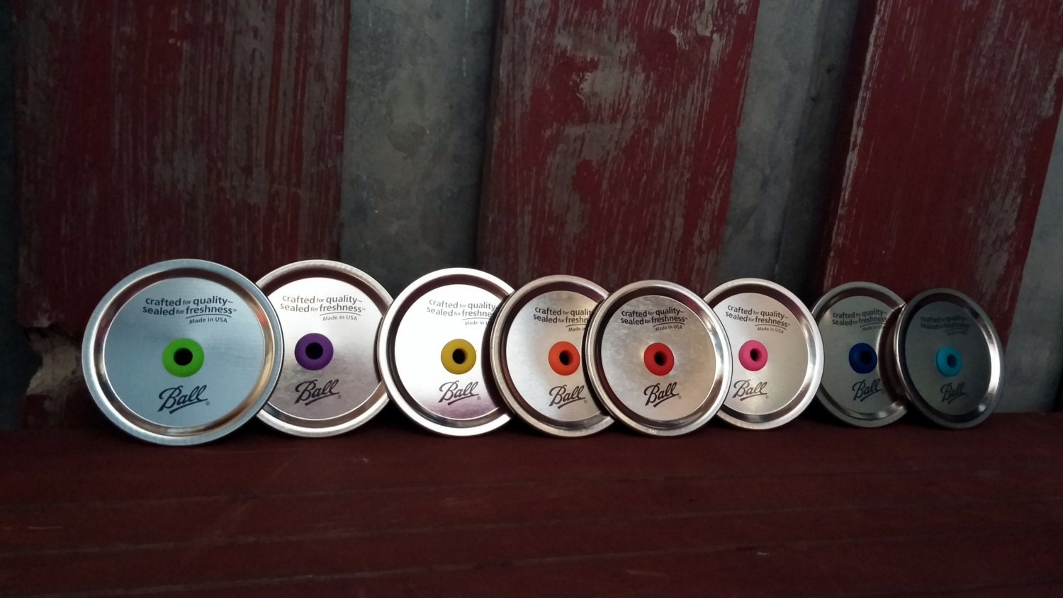 25 Mason Jar Straw DIY Lids Colored Grommets Create Your Etsy