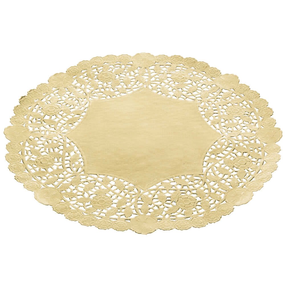 Sample Metallic Round Gold Doily 12 Inch Lace Foil Etsy