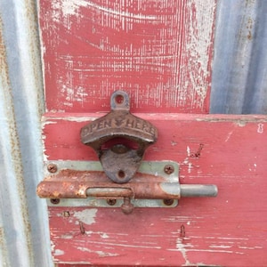 Wall Mount Bottle Opener Cast Iron | VIntage Style Wall Mounted Bottle Opener | Beer Bottle Opener | Man Cave Decor | Soda Pop Opener