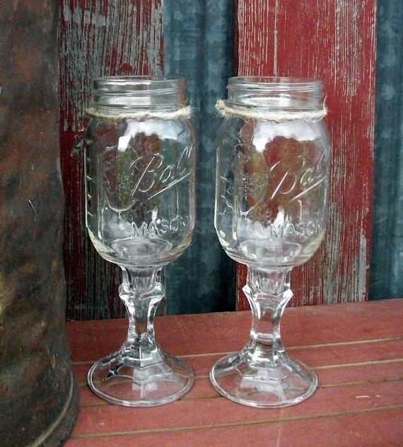 Mason Jar wine glasses - DIY  Diy wine glasses, Mason jars, Glass