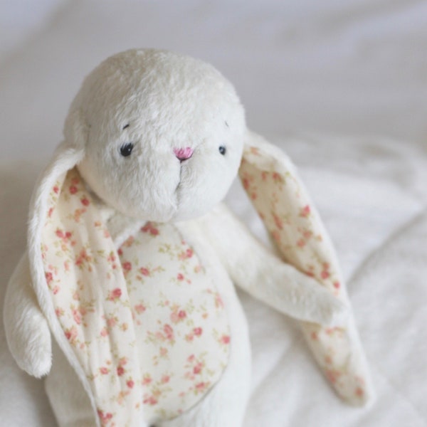 Stuffed Animal - Handmade Bunny -Tati Cuddle Bunny- Toy Bunny-Made to Order