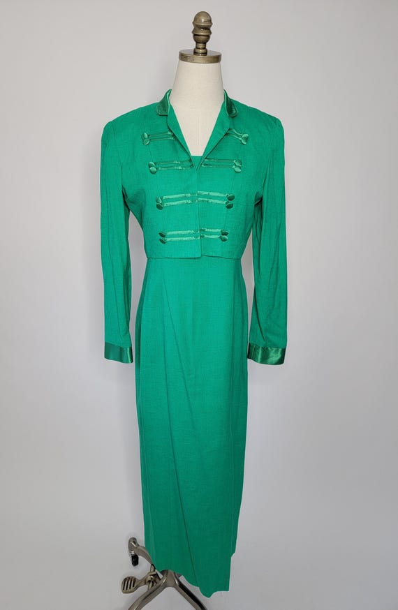 green emerald velvet dress The Olivia Mother of The Bride Mermaid Gown with Removeable Bolero Smoky Blue / 20 main image 0
