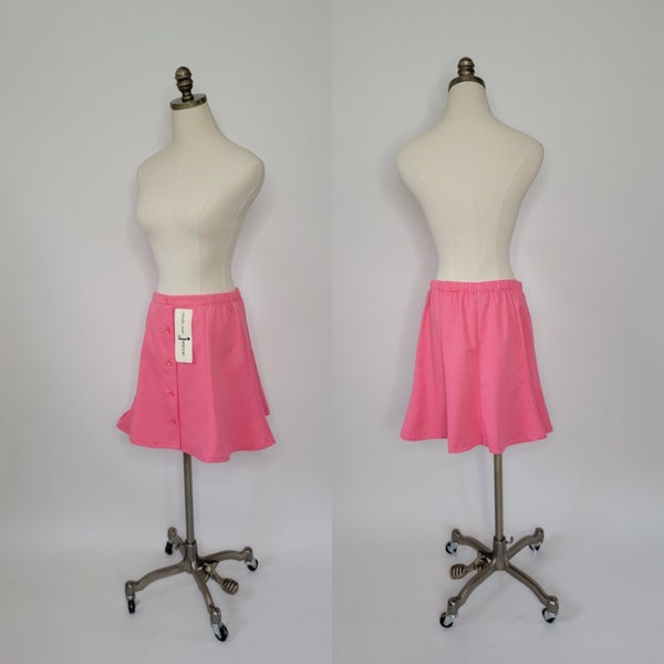 1980s Joyce Pink Skirt 11/12 Deadstock Barbie Pink Mini Skirt