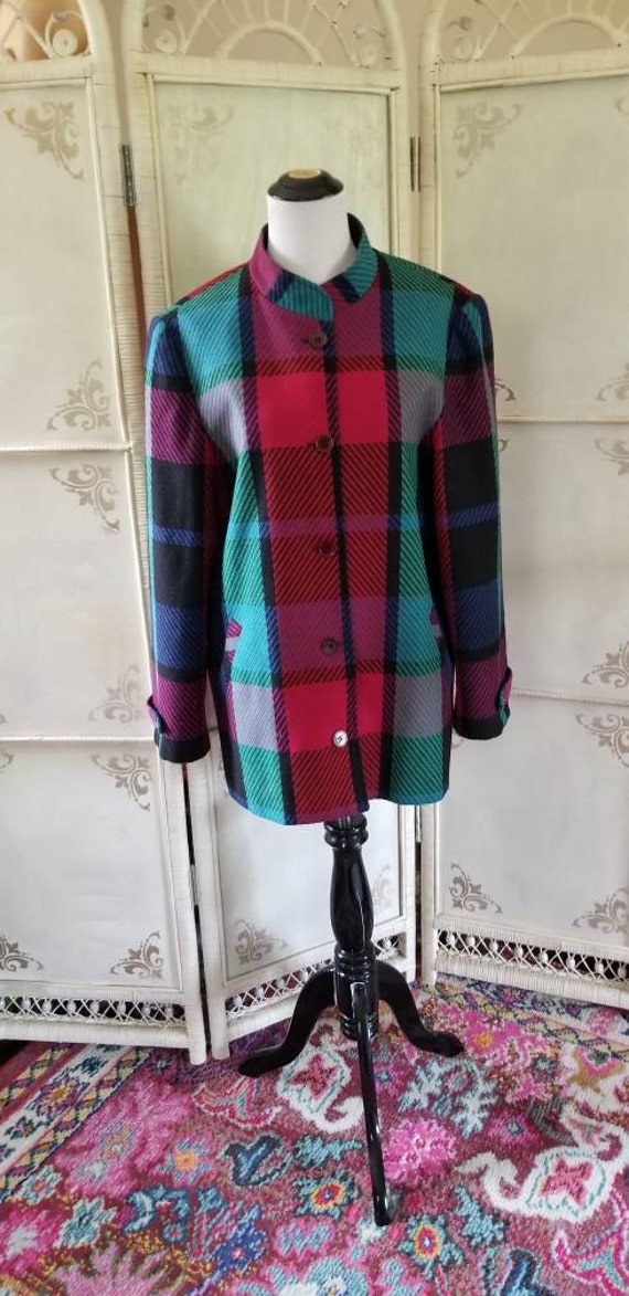 80s Plaid Jacket Joyce Sportswear - image 2