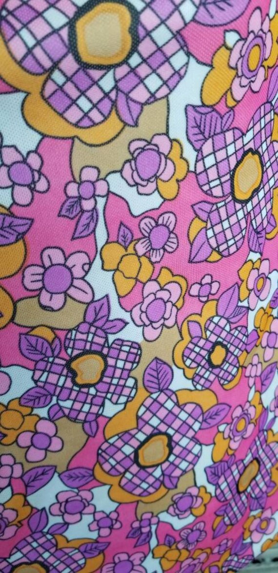 1960s Quintessential Tank Top Flower Print Lavend… - image 6