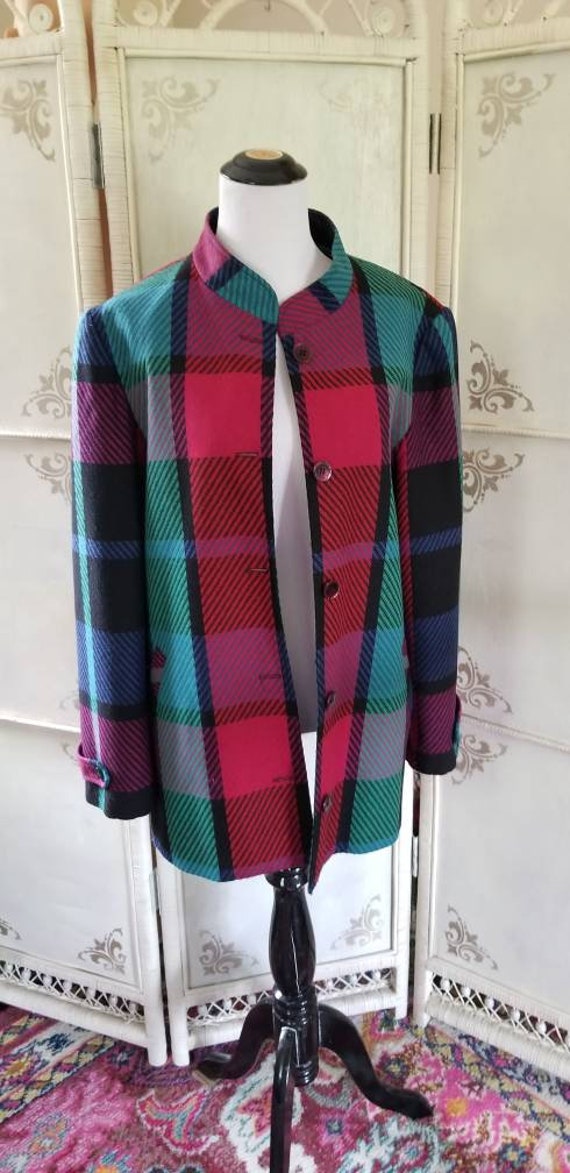 80s Plaid Jacket Joyce Sportswear - image 8