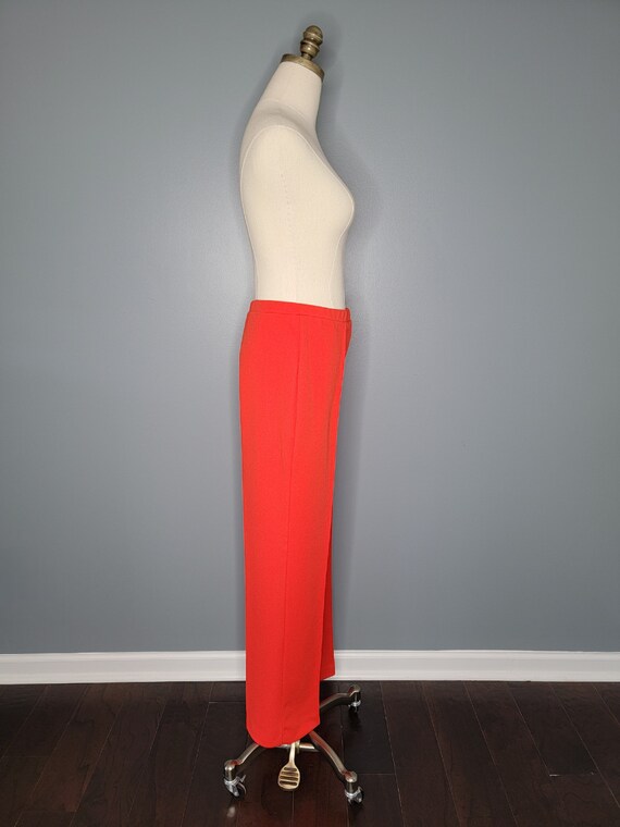 1960s Pykettes Red Polyester Pants Red Vintage Tr… - image 7