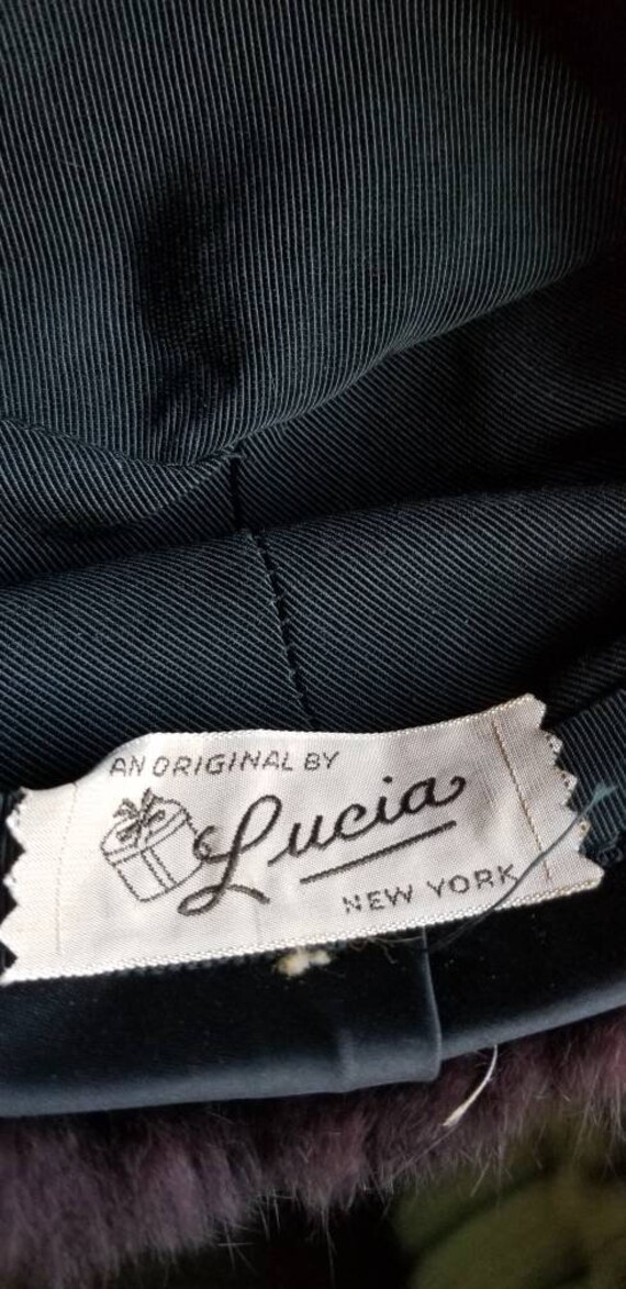 1960's An Original Lucia New York Brown Fur Hat - image 10