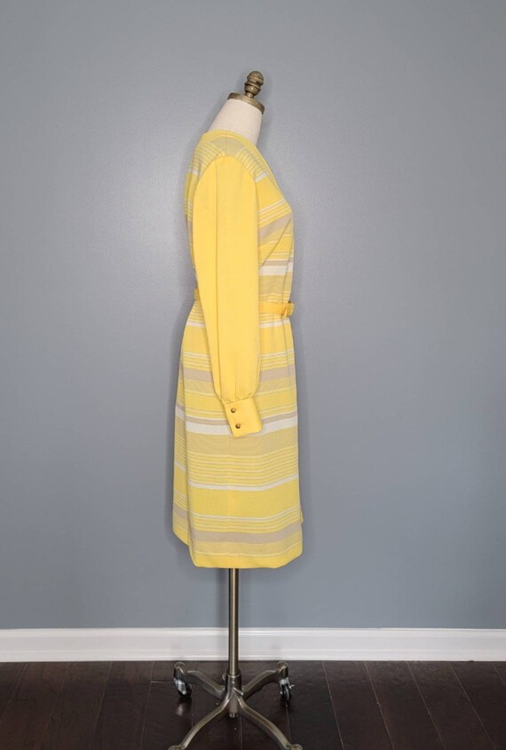 70s Yellow Striped Dress Stoner Square by Nelly D… - image 5