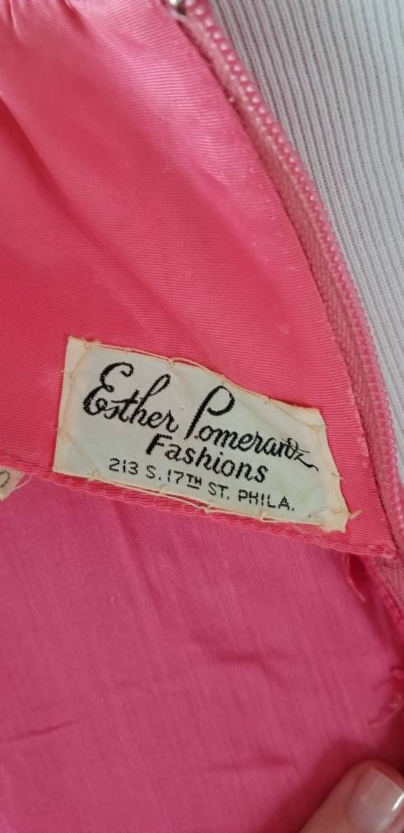 60s Esther Pomerantz Fashions Hot Pink Mod Sheath… - image 10