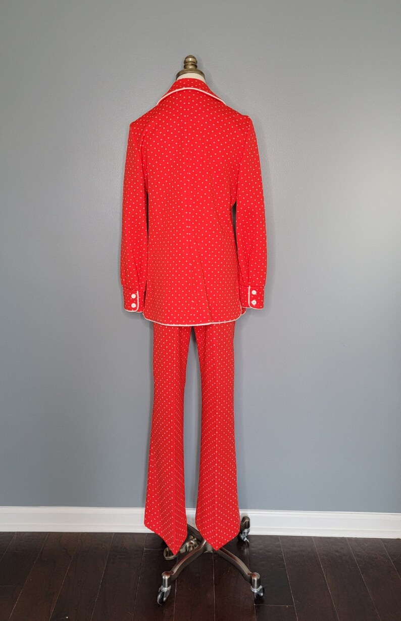 70s ACT III Red Polyester Suit 1970s Leisure Suit Seventies Etsy