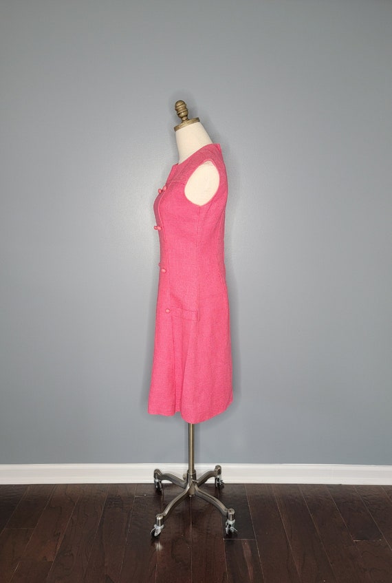 60s Esther Pomerantz Fashions Hot Pink Mod Sheath… - image 4