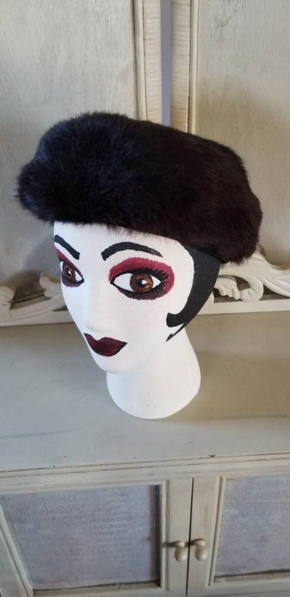 1960's An Original Lucia New York Brown Fur Hat - image 3