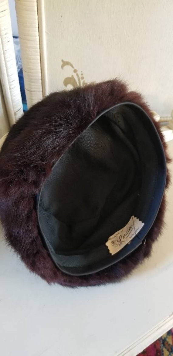 1960's An Original Lucia New York Brown Fur Hat - image 9