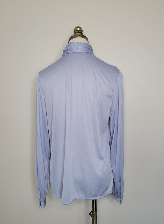 1980s ACT III Lavender Blouse Pleated Collar - image 8