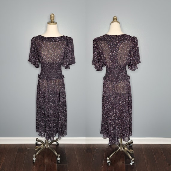 1980s Diane Von Furstenberg Sheer Dress Eighties … - image 1