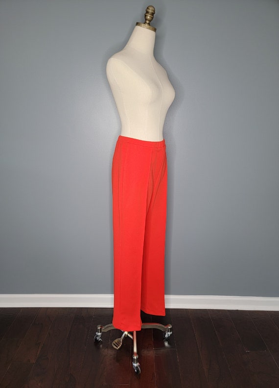 1960s Pykettes Red Polyester Pants Red Vintage Tr… - image 8