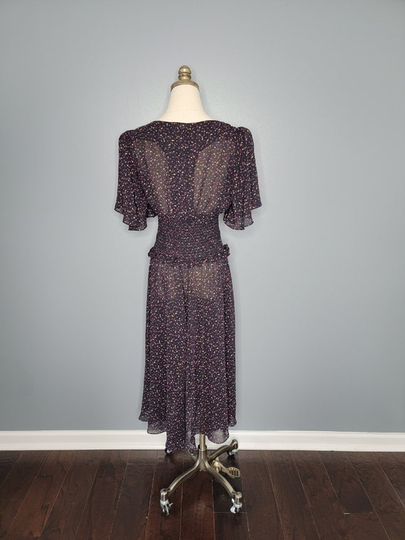 1980s Diane Von Furstenberg Sheer Dress Eighties … - image 5