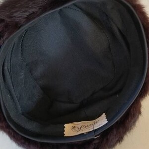 1960's An Original Lucia New York Brown Fur Hat image 8