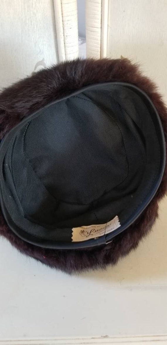 1960's An Original Lucia New York Brown Fur Hat - image 8
