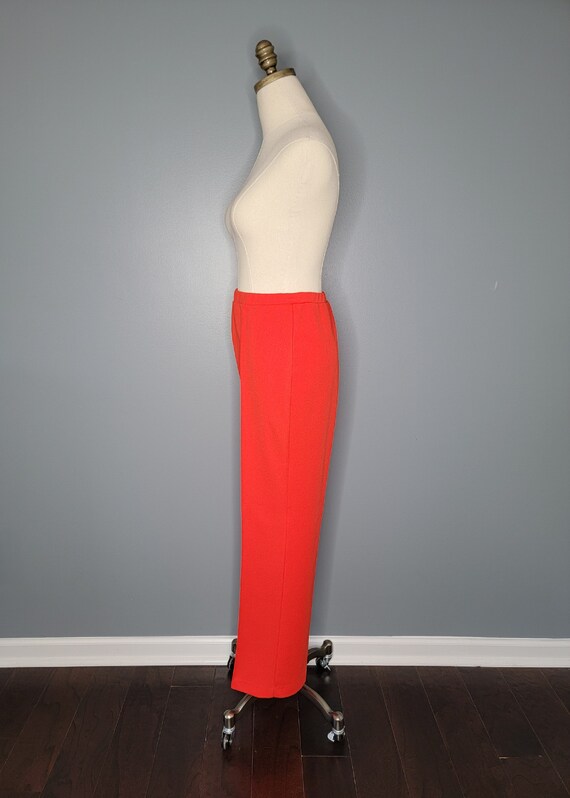 1960s Pykettes Red Polyester Pants Red Vintage Tr… - image 5