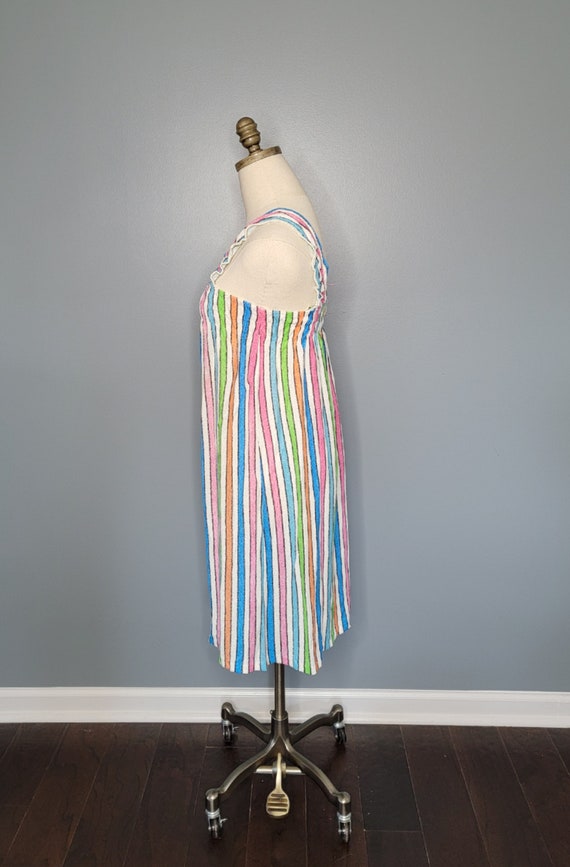 70s Candy Striped Terrycloth Swim Cover-up Juniors - image 7