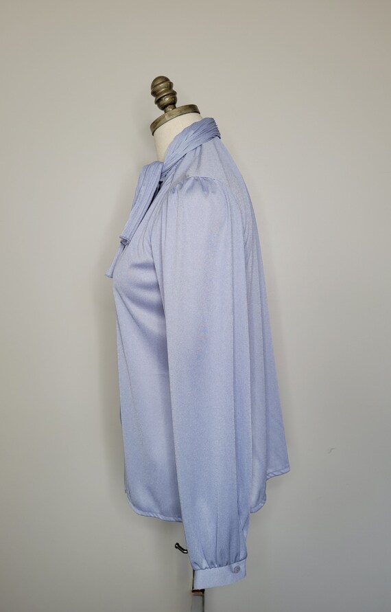 1980s ACT III Lavender Blouse Pleated Collar - image 7